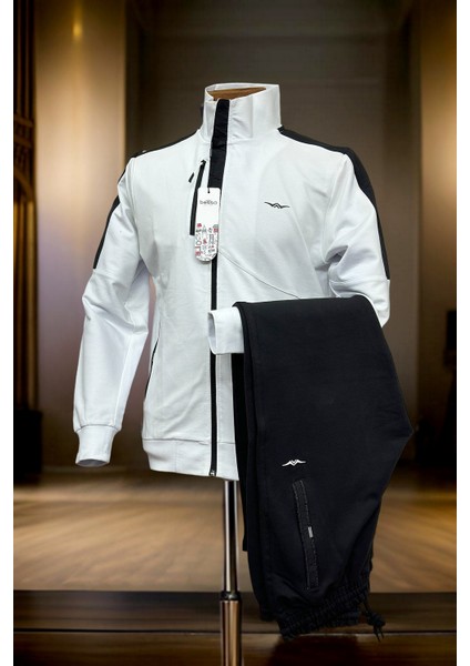 Erkek Eşofman Takımı Pamuklu 2 Iplik Kumaş Fermuarlı Cep