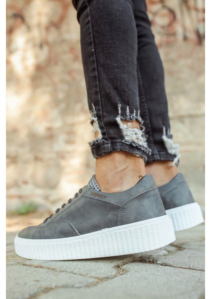 SHO017 Bağcıklı Yüksek Taban Fbt Pyramid Erkek Ayakkabı Antrasıt indirimleri