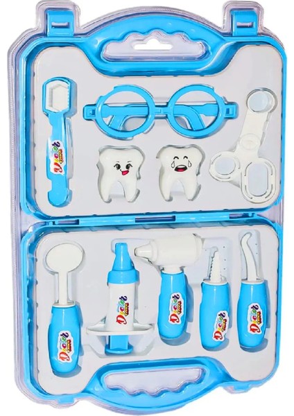 Çantalı Oyuncak Doktor Dişçi Seti - Mavi