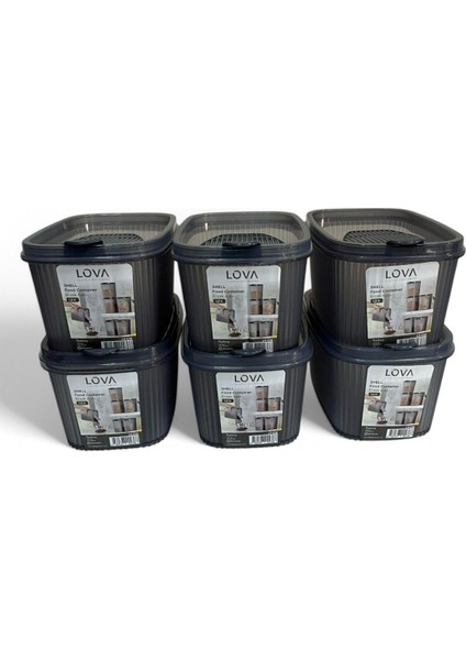 Shell Erzak Kabı 1.3 Lt, Antrasit, 6'lı Set