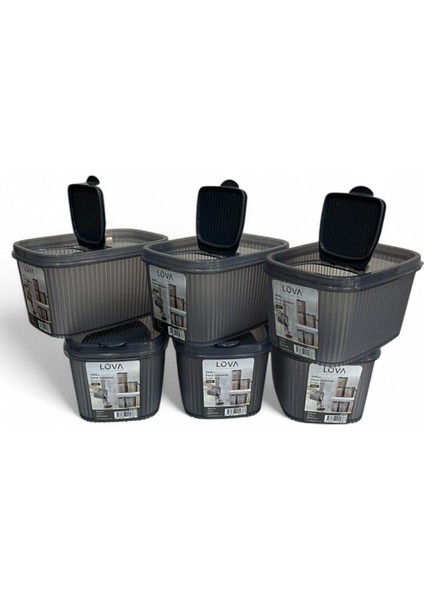 Shell Erzak Kabı 1.3 Lt, Antrasit, 6'lı Set
