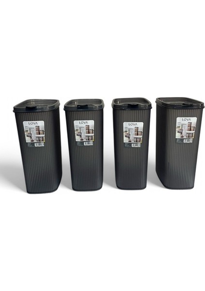 Shell Erzak Kabı 4 Lt, Antrasit, 4'lü Set
