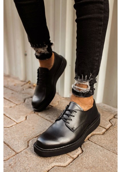 SHO001 Bağcıklı Fst Classic Lace Erkek Klasik Ayakkabı Sıyah