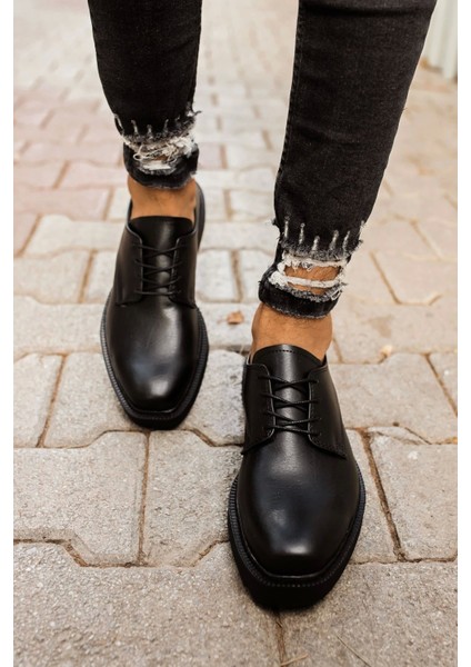 SHO001 Bağcıklı Fst Classic Lace Erkek Klasik Ayakkabı Sıyah fiyatları