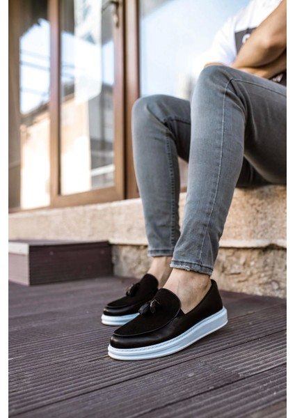 SHO002 Püsküllü Corcik Cbt Loafer Pelle Erkek Klasik Ayakkabı Sıyah fiyatları