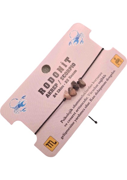 Akrep Burcu Doğal Taş Bileklik