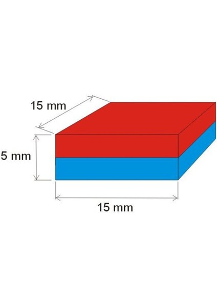 2 Adet 15 mm x 15 mm x 5 mm Köşeli Süper Güçlü Neodyum Mıknatıs indirimleri