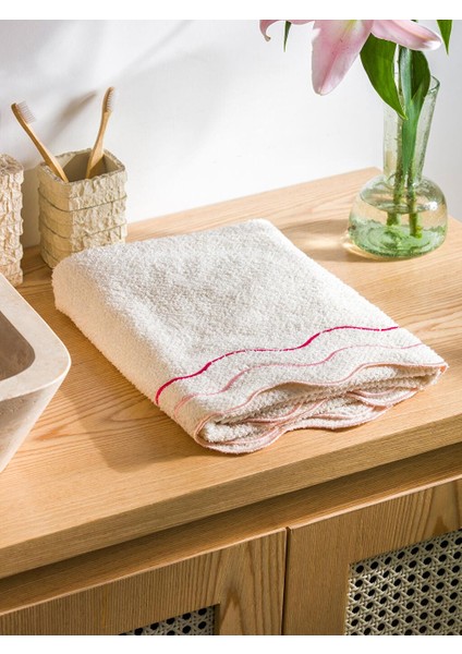 Lcw Home Çizgi Nakışlı Pamuklu Banyo Havlusu 70X140 cm fiyatları