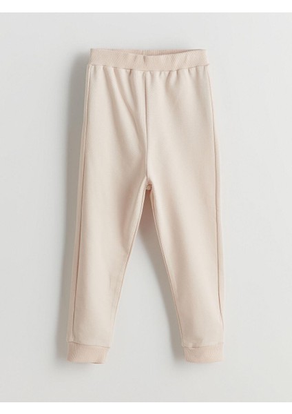 Lcw Baby Bisiklet Yaka Kız Bebek Sweatshirt ve Pantolon 2'li Takım
