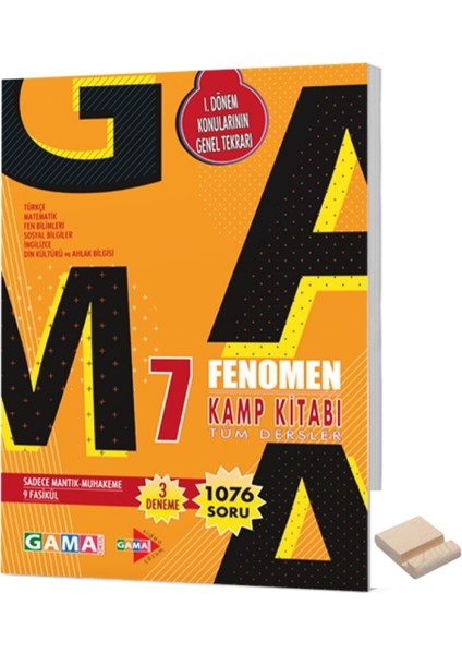 (Sınıf: 7) 1. Dönem Tüm Dersler Kamp Kitabı (Telefon Tutucu)