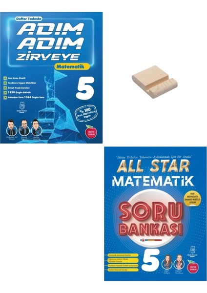 (Sınıf: 5) Adım Adım Zirveye ve All Star Matematik Soru Bankası (Telefon Tutucu)