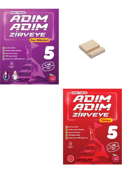 (Sınıf: 5) Adım Adım Zirveye Fen Bilimleri ve Türkçe (Telefon Tutucu)
