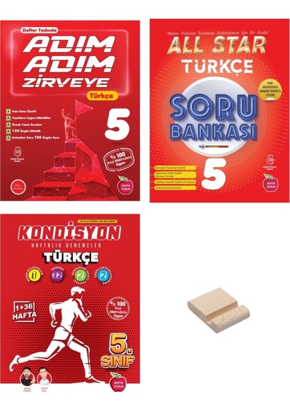 (Sınıf: 5) Adım Adım Zirveye All Star ve Kondisyon Türkçe 3lü Set (Telefon Tutucu)