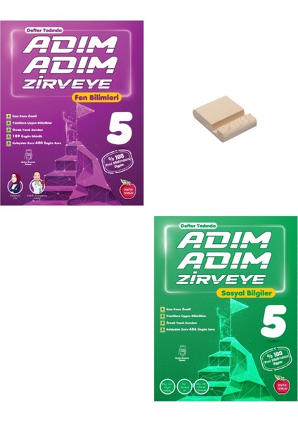 (Sınıf: 5) Adım Adım Zirveye Fen Bilimleri ve Sosyal Bilgiler (Telefon Tutucu)