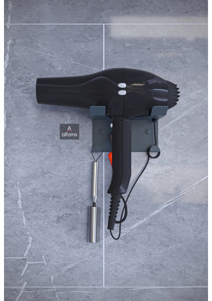Beyaz Saç Kurutma Makinesi Tutacağı, Banyo Lavabo Fön Makinesi Askısı Ultra Güçlü Yapışkanlı fiyatları