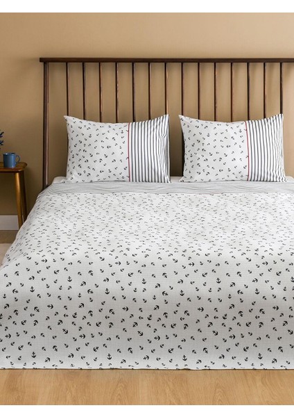 Lcw Home Karışık Çapa Desenli Çift Kişilik Pike Seti