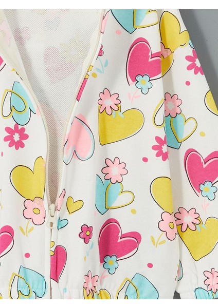 Lcw Baby Kapüşonlu Kız Bebek Fermuarlı Sweatshirt