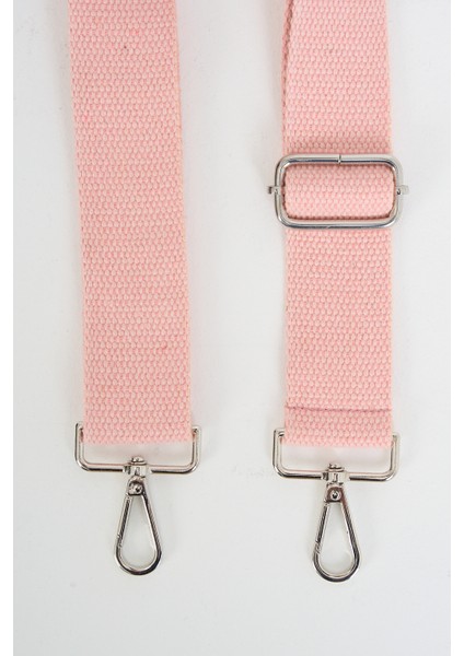 Baby Pink Ayarlanabilir Çanta Sapı Toz Pembe (Pamuk) 110 cm G:4 cm indirimleri