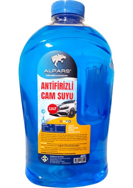 Oto Cam Suyu 2,5 Lt Antifrizli Cam Suyu - 25 Derece