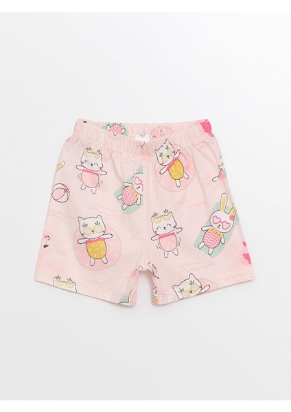 Polo Yaka Kız Bebek Şortlu Pijama Takımı fırsatları