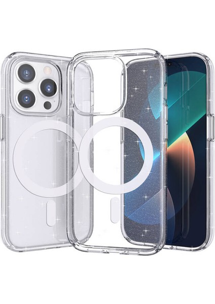 Apple iPhone 14 Pro Max Kılıf Nokta Sim Tasarımlı Elixir Magsafe Premium Kapak