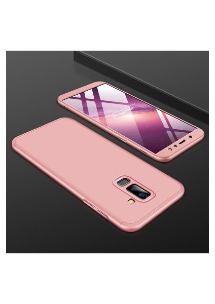 Samsung Galaxy A6 Plus 2018 Kılıf Altı ve Üstü Sökülebilir Sert Bossy Premium Kapak