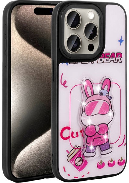 iPhone 15 Pro Kılıf Şirin Hayvan Figürlü Euphoria Premium Silikon Kapak