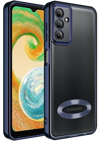 Samsung Galaxy A14 Kkılıf Logo Detaylı Esnek Elis Lazer Silikon Kapak