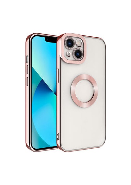 Apple Iphone 14 Plus Kkılıf Logo Detaylı Esnek Elis Lazer Silikon Kapak