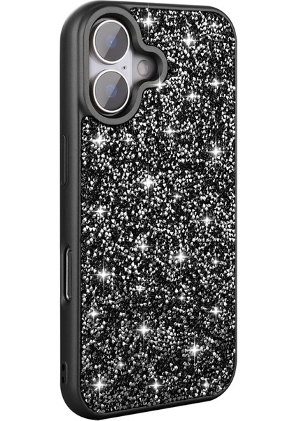 iPhone 16 Plus Kılıf Parlak Taşlı Süslemeli Şık Pırlanta Kapak