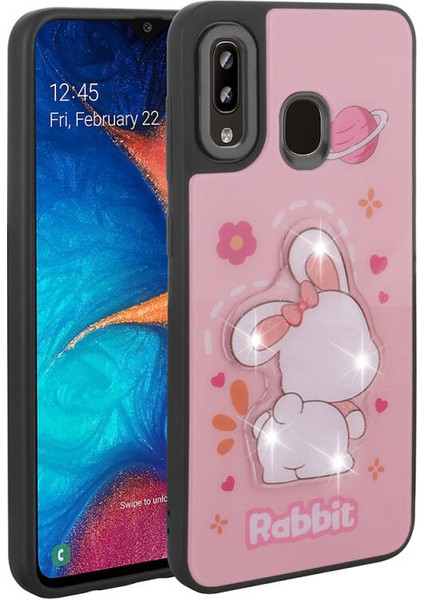 Samsung Galaxy A20 Kılıf Şirin Hayvan Figürlü Euphoria Premium Silikon Kapak