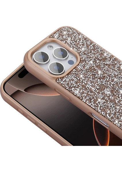 Apple iPhone 14 Pro Max Kılıf Magsafe Destekli ve Parlak Taş Tasarımlı Blazara Premium Sert Silikon Kapak