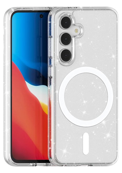 Galaxy S24 Fe Kılıf Işıltılı ve Magsafe Özellikli Allstar Premium Kapak