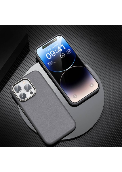 Apple iPhone 16 Pro Max Kılıf Magsafeli Pu Deri Naive Premium Kapak