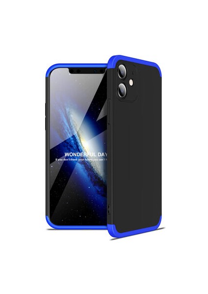 Apple iPhone 12 Kılıf Altı ve Üstü Sökülebilir Sert Bossy Premium Kapak