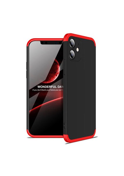 Apple iPhone 12 Kılıf Altı ve Üstü Sökülebilir Sert Bossy Premium Kapak