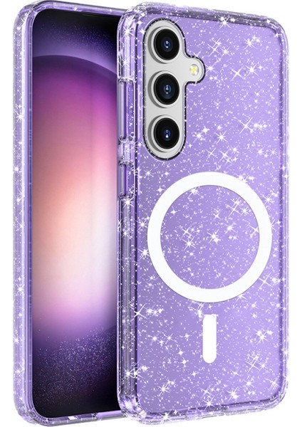 Galaxy S25 Kılıf Işıltılı ve Magsafe Özellikli Allstar Premium Kapak
