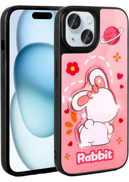 Apple Iphone 15 Kılıf Şirin Hayvan Figürlü Euphoria Premium Silikon Kapak