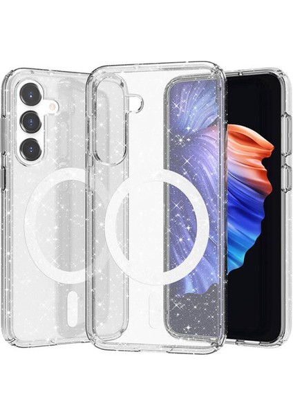 Samsung Galaxy S23 Fe Kılıf Nokta Sim Tasarımlı Elixir Magsafe Premium Kapak