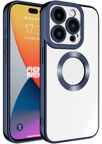 Apple iPhone 15 Pro Kkılıf Logo Detaylı Esnek Elis Lazer Silikon Kapak
