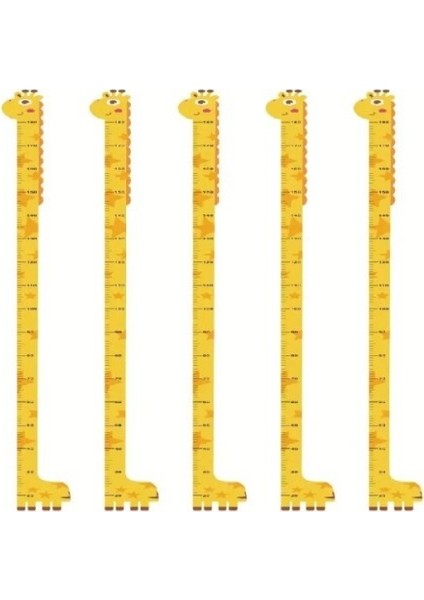 Sevimli Sarı Zürafa Boy Ölçüsü Sticker