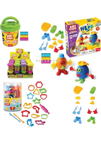 Art Craft Insan Figürü Seti Oyun Hamuru 150 gr +17 Parça Hamur Kalıbı +5 Renk Oyun Hamuru 100 gr