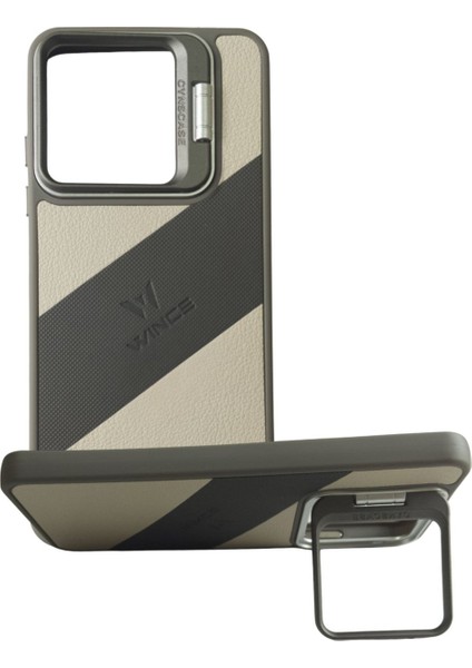 Infinix Hot 30 Standlı Süet Deri Telefon Kılıfı