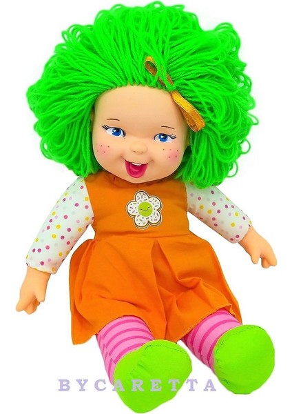 Lahana Saçlı Gökkuşağı Bebek 45 cm Yeşil