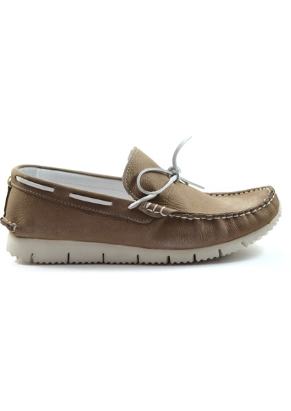 3557-120 Deri Nubuk Kum Loafer Erkek Ayakkabı