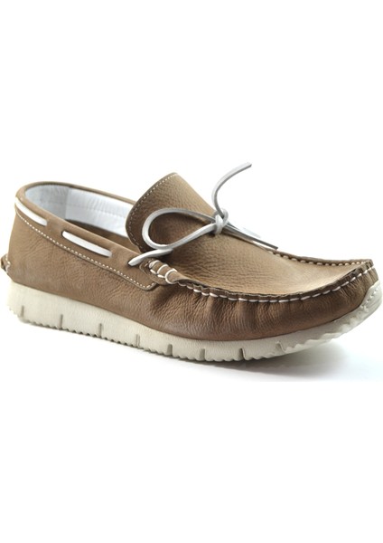 3557-120 Deri Nubuk Kum Loafer Erkek Ayakkabı