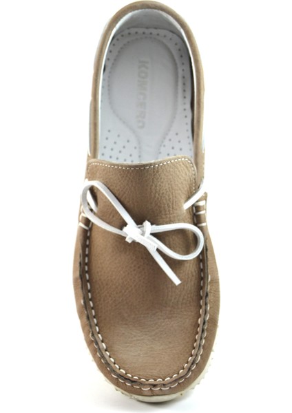 3557-120 Deri Nubuk Kum Loafer Erkek Ayakkabı