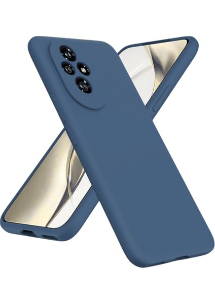 Honor 200 Uyumlu Silikon Kılıf - Kamera Korumalı Esnek Pastel Renk Kapak - Lacivert