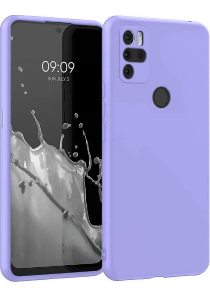 Omix X500 Uyumlu Silikon Kılıf - Kamera Korumalı Esnek Pastel Renk Kapak - Lila