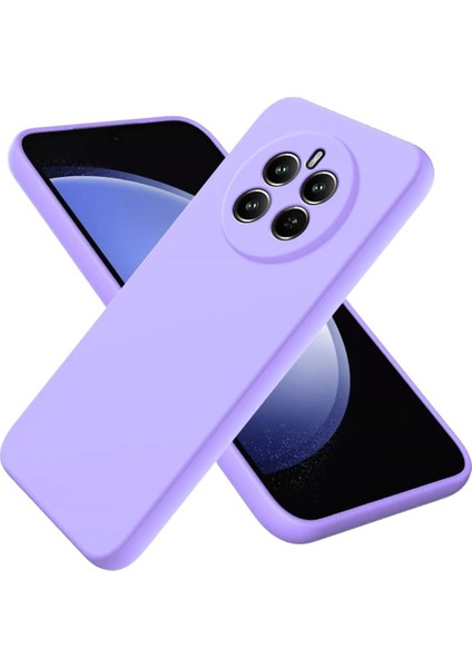 Realme 12 Plus Uyumlu Silikon Kılıf - Kamera Korumalı Esnek Pastel Renk Kapak - Lila